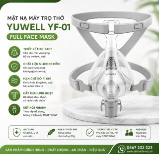 Mặt nạ thở Yuwell YF-01 (Mặt nạ mũi miệng - Full face)