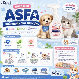 Xịt Khử Mùi, Diệt Khuẩn Cho Thú Cưng ASFA Pet Care 500ml
