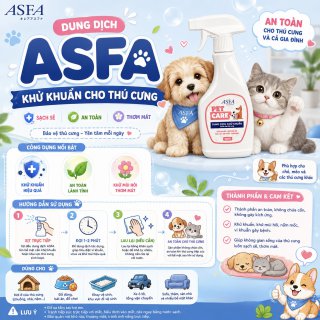 Xịt Khử Mùi, Diệt Khuẩn Cho Thú Cưng ASFA Pet Care 250ml