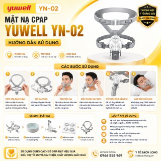 Mặt nạ thở Yuwell YN-02 (Mặt nạ mũi - Nasal) có gọng cứng giữa