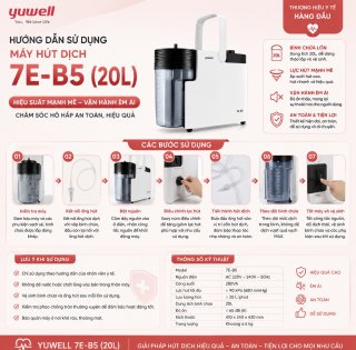 Máy hút đờm cầm tay Yuwell 7E-B5