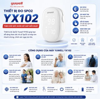Máy Đo Nồng Độ Oxy Máu Đầu Ngón Tay Yuwell YX102 Chính Hãng