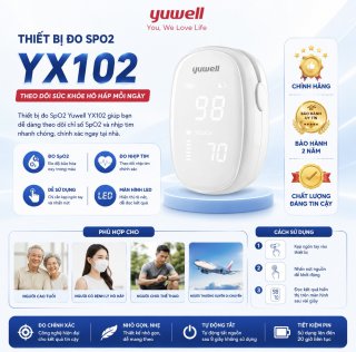 Máy Đo Nồng Độ Oxy Máu Đầu Ngón Tay Yuwell YX102 Chính Hãng