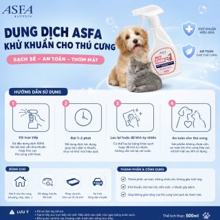 Xịt Khử Mùi, Diệt Khuẩn Cho Thú Cưng ASFA Pet Care 500ml