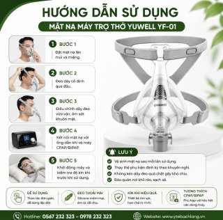 Mặt nạ thở Yuwell YF-01 (Mặt nạ mũi miệng - Full face)