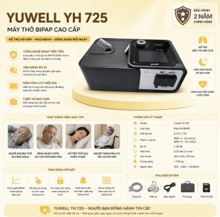 Máy Trợ Thở Yuwell YH 725 Máy Trợ Thở 2 chiều Tự Động