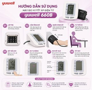 Máy đo huyết áp bắp tay điện tử Yuwell YE660B