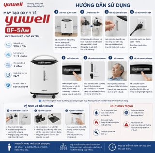 Máy Tạo Oxy Yuwell 8F-5AW Chính Hãng – Oxy Tinh Khiết