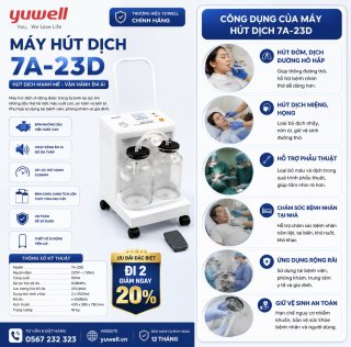 Máy hút dịch Yuwell 7A-23D