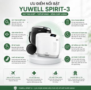 Máy tạo oxy xách tay Yuwell Spirit-3