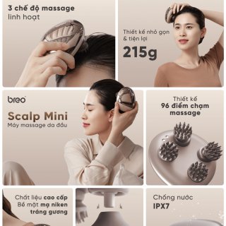 Máy Massage Đầu Breo Scalp Mini - Xoa Bóp Đa Điểm - Tăng Lưu Thông Máu