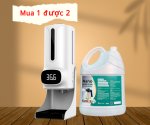 Combo MÁY ĐO THÂN NHIỆT K9 PRO PLUS RỬA TAY KHỬ KHUẨN UV, Nano Xclear 5L