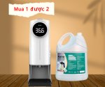 Combo máy đo thân nhiệt, rửa tay tự động K9 Pro Dual, Nano Xclear 5L
