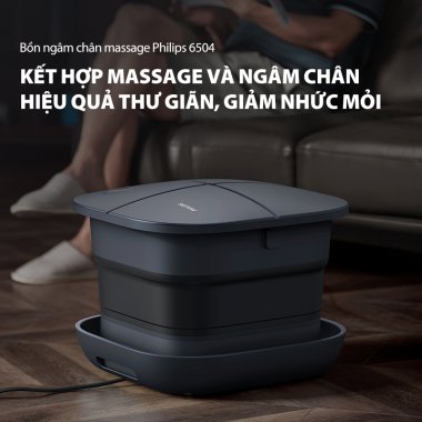 Bồn ngâm chân massage thuỷ lực gấp gọn Philips PPM6504