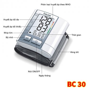 Máy đo huyết áp điện tử cổ tay BC40 an toàn chất lượng cao