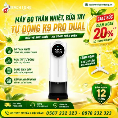 Máy đo thân nhiệt, rửa tay tự động K9 Pro Dual