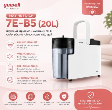 Máy hút đờm cầm tay Yuwell 7E-B5
