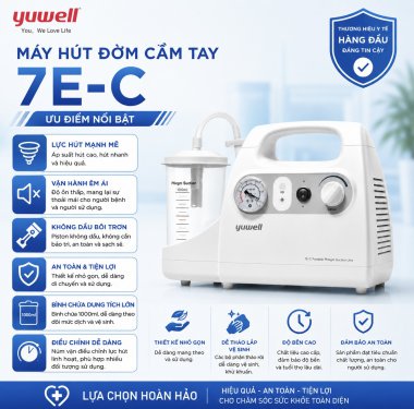 Máy hút đờm cầm tay Yuwell 7E-C