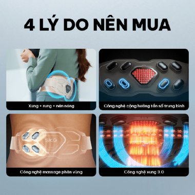 Máy Massage Lưng Và Bụng SKG W9 Pro